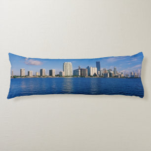 Skyline of Miami, Florida Body Cushion