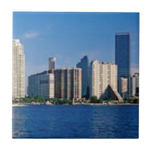 Skyline of Miami, Florida Ceramic Tile