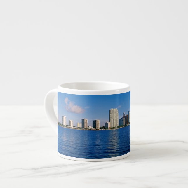 Skyline of Miami, Florida Espresso Cup (Front Left)