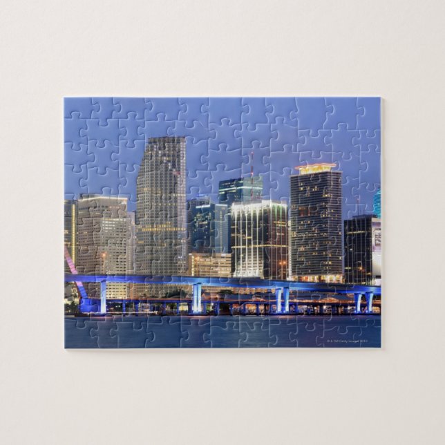 Skyline of Miami Jigsaw Puzzle (Horizontal)
