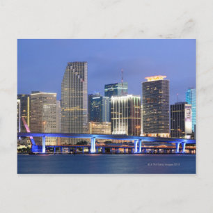 Skyline of Miami Postcard