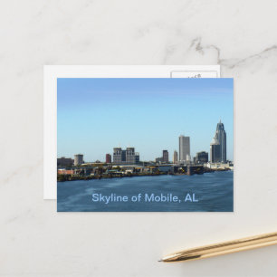 Skyline of Mobile, AL Postcard