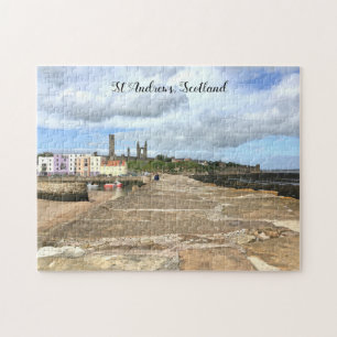 Skyline of St Andrews, Fife, Scotland with Pier Jigsaw Puzzle