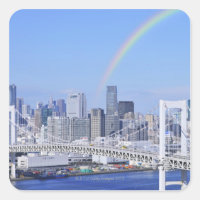 Skyline of Tokyo and Rainbow Bridge