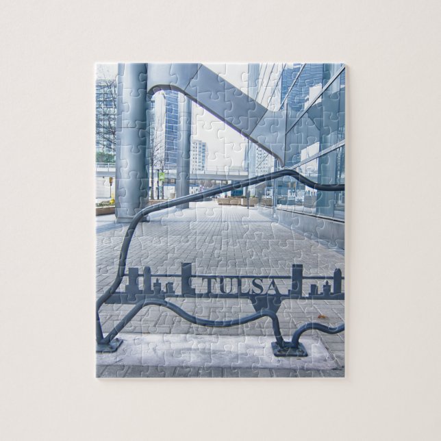 Skyline of Tulsa Oklahoma Jigsaw Puzzle (Vertical)