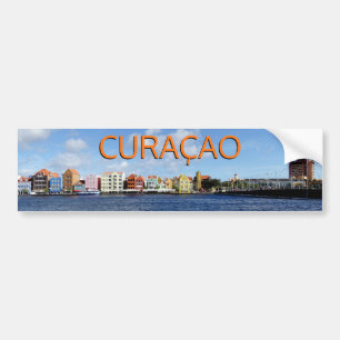 Skyline of Willemstad, Curaçao (customisable) Bumper Sticker