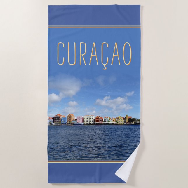 Skyline of Willemstad (customisable) Beach Towel (Front)