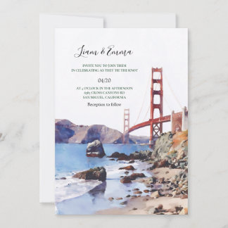 Skyline Scenic San Francisco Wedding Invitation