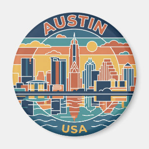 Skyline Texas Magnet