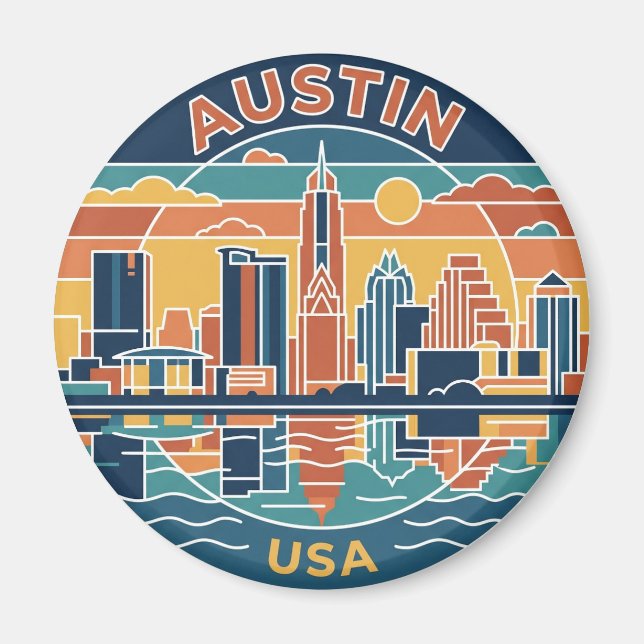 Skyline Texas Magnet (Front)