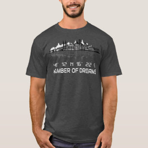 Skyline Vienna Silhouette GPS Coordinates T-Shirt