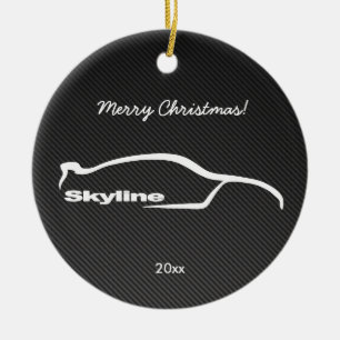 Skyline White Silhouette with Carbon fibre Ceramic Ornament