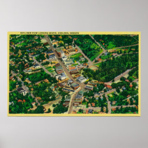 Skyliner View looking South over Ashland, OR Poster
