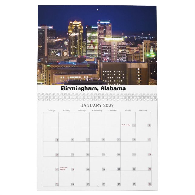 Skylines of the U.S.A. Calendar (Jan 2027)