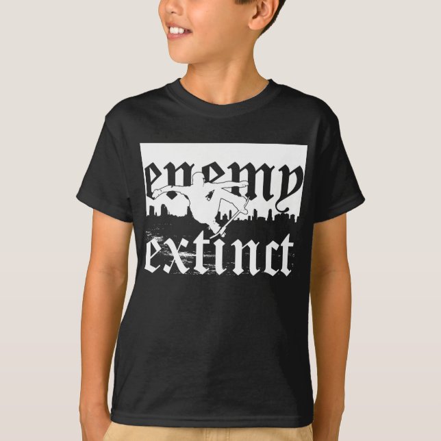 skylinewhite kids shirt by enemy extinct (Front)