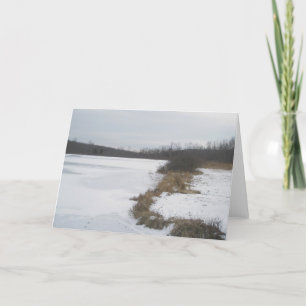 Skymount Pond in Winter Holiday Card