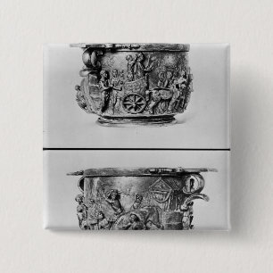Skyphos depicting the consular procession 15 cm square badge