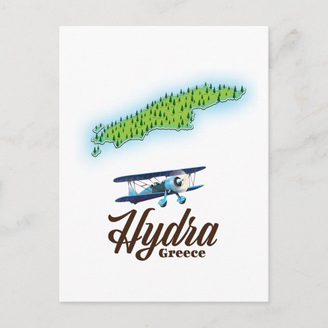 Skyros Greece island map Postcard (Front)