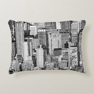 Skyscraper City Isometric Seamless Texture Decorative Cushion