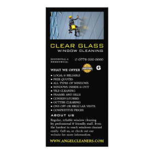 Skyscraper, Cleaning Service Price List Rack Card