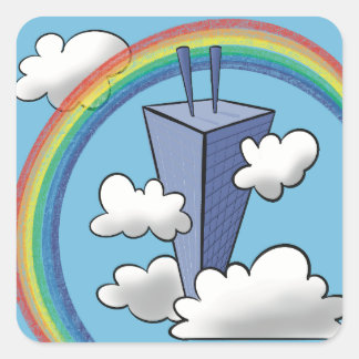 Skyscraper square sticker