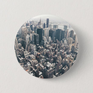 Skyscrapers and Rooftops of New York City 6 Cm Round Badge
