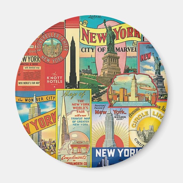 Skyscrapers in New York Magnet (Front)