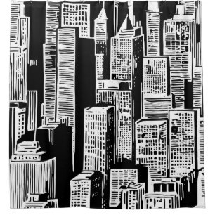 Skyscrapers Shower Curtain