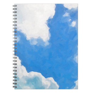 Skysky,painting,scene,spring,blue,art,fine,abstrac Notebook