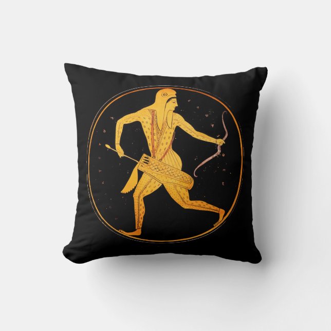 SKYTHIAN ARCHER Tondo Greek Attic Red Figure  Cushion (Front)