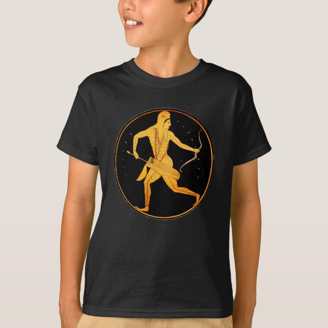 SKYTHIAN ARCHER Tondo Greek Attic Red Figure  T-Shirt (Front)