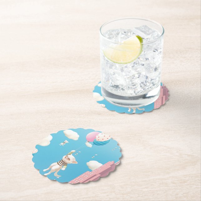 Skyward Bound Kittens Paper Coaster (Insitu)