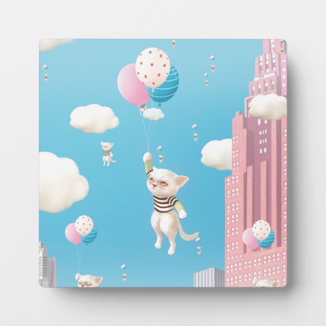 Skyward Bound Kittens Plaque (Front)