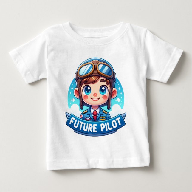 Skyward Dreams: Future Pilot Baby T-Shirt (Front)