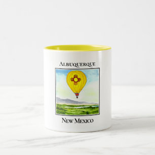 Skyward Over Albuquerque Two-Tone Coffee Mug