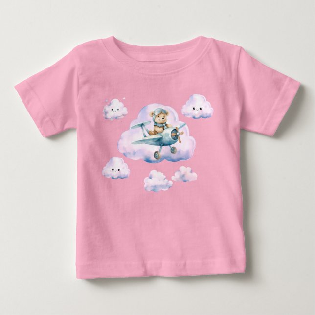 Skyward Soiree: Teddy Bear Adventure T-Shirt (Front)