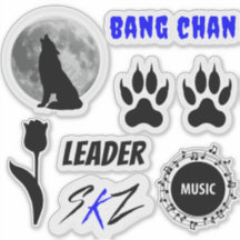 SKZ Bang Chan sticker sheet (Black x Blue) Version