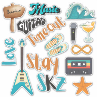 SKZ Time Out (Blue Ver) Custom-Cut Vinyl Sticker