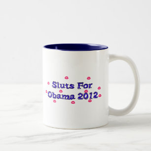 SL*TS FOR OBAMA Two-Tone COFFEE MUG