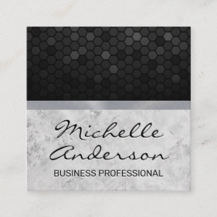 Slab Marble   Geometric Pattern Background Square Business Card