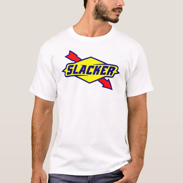 Slacker Sign Logo Parody T-shirt (Front)
