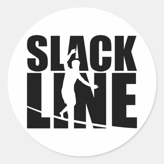 Slackline Classic Round Sticker (Front)