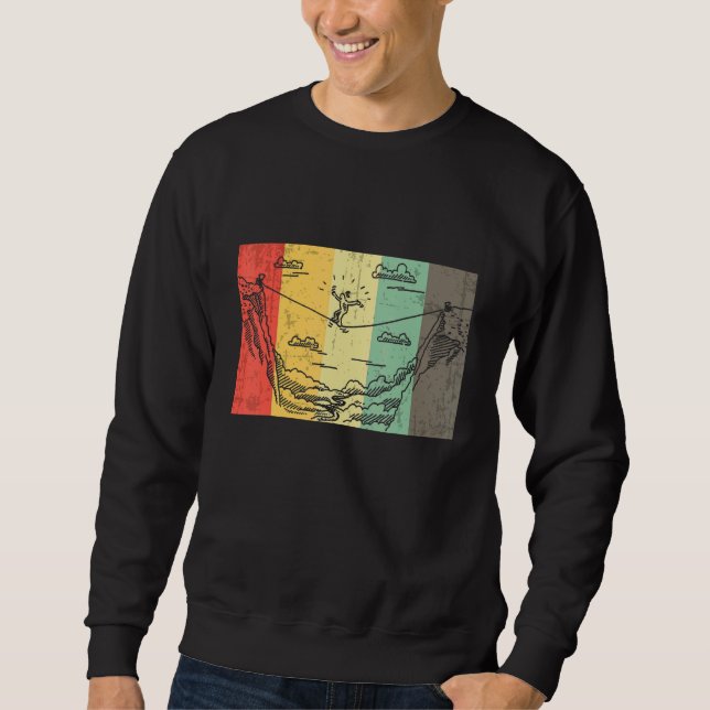 Slackline Slacklining Highlining Balance Sweatshirt (Front)