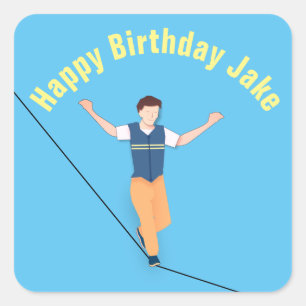 Slacklining Square Sticker