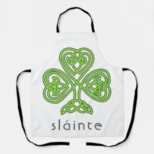 Slainte Celtic Shamrock Green St. Patrick's Day Apron