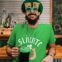 SLÀINTE Funny Irish St. Patrick's Day Green Clover