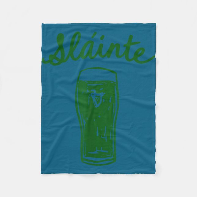 Slainte gaelic toast script irish pub cheers  fleece blanket (Front)