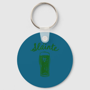 Slainte gaelic toast script irish pub cheers  key ring