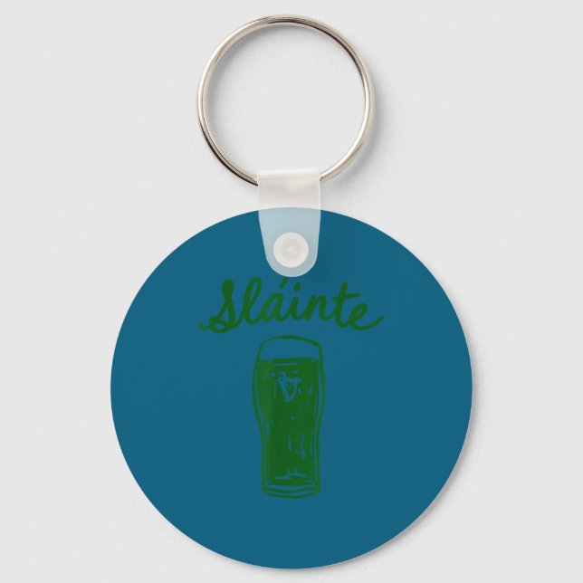 Slainte gaelic toast script irish pub cheers  key ring (Front)