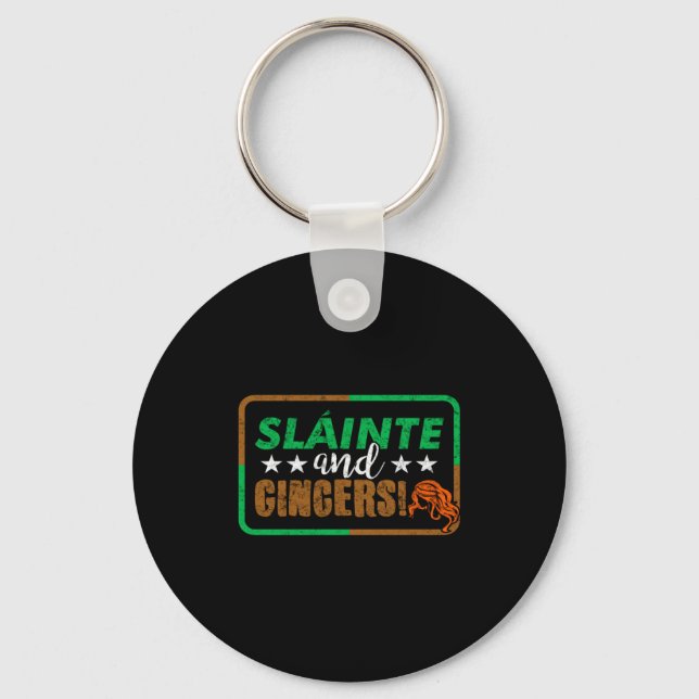 Slainte Gingers Irish Expression St Patricks Day T Key Ring (Front)